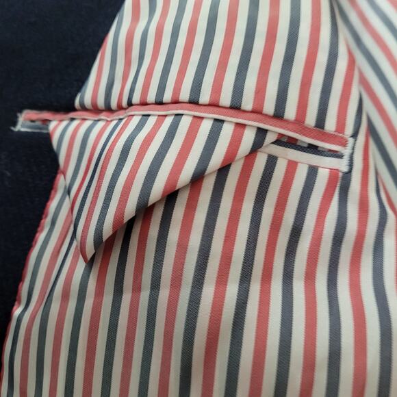 Thom Browne Neiman Marcus Womens Navy Blue Wool Nautical Blazer Size XXL - Picture 8 of 11